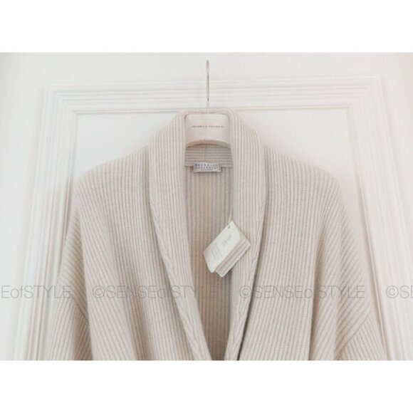 Brunello Cucinelli Cashmere Fringe Cardigan Sweater Top Knit Jacket Women S 40 4 - Picture 6 of 16